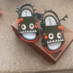 Mini Melissa toddler Dino slide on sandals